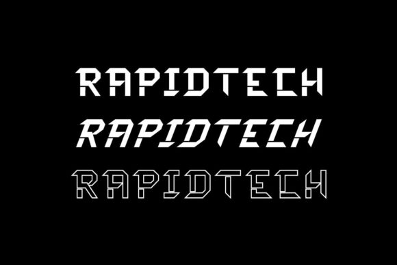Rapidtech Font PNG with transparent background - Preview 1