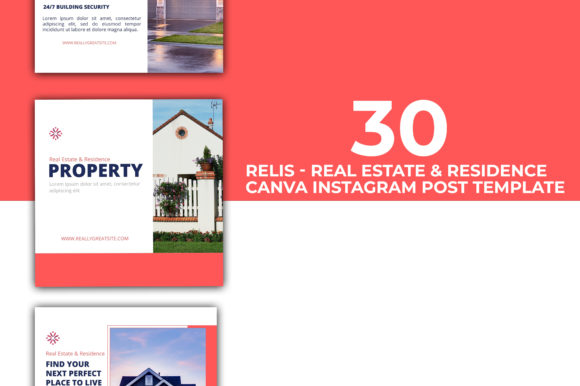 Preview of Real Estate and Residence Canva Template real estate social media template