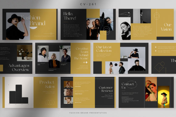 Preview of Golden Touch Fashion Brand Presentation fashion presentation template