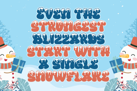 Heavy Snow Font - Preview 1