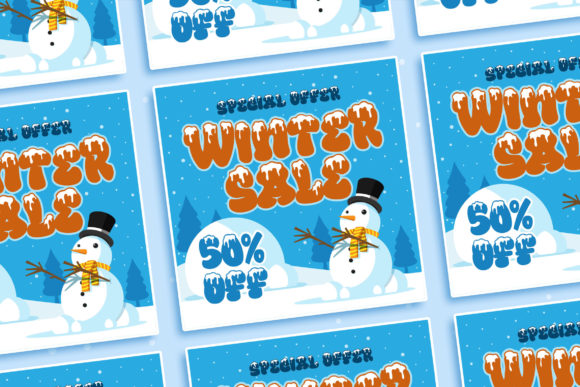 Heavy Snow Font - Preview 3