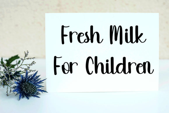 Milk Drink Font PNG with transparent background - Preview 1
