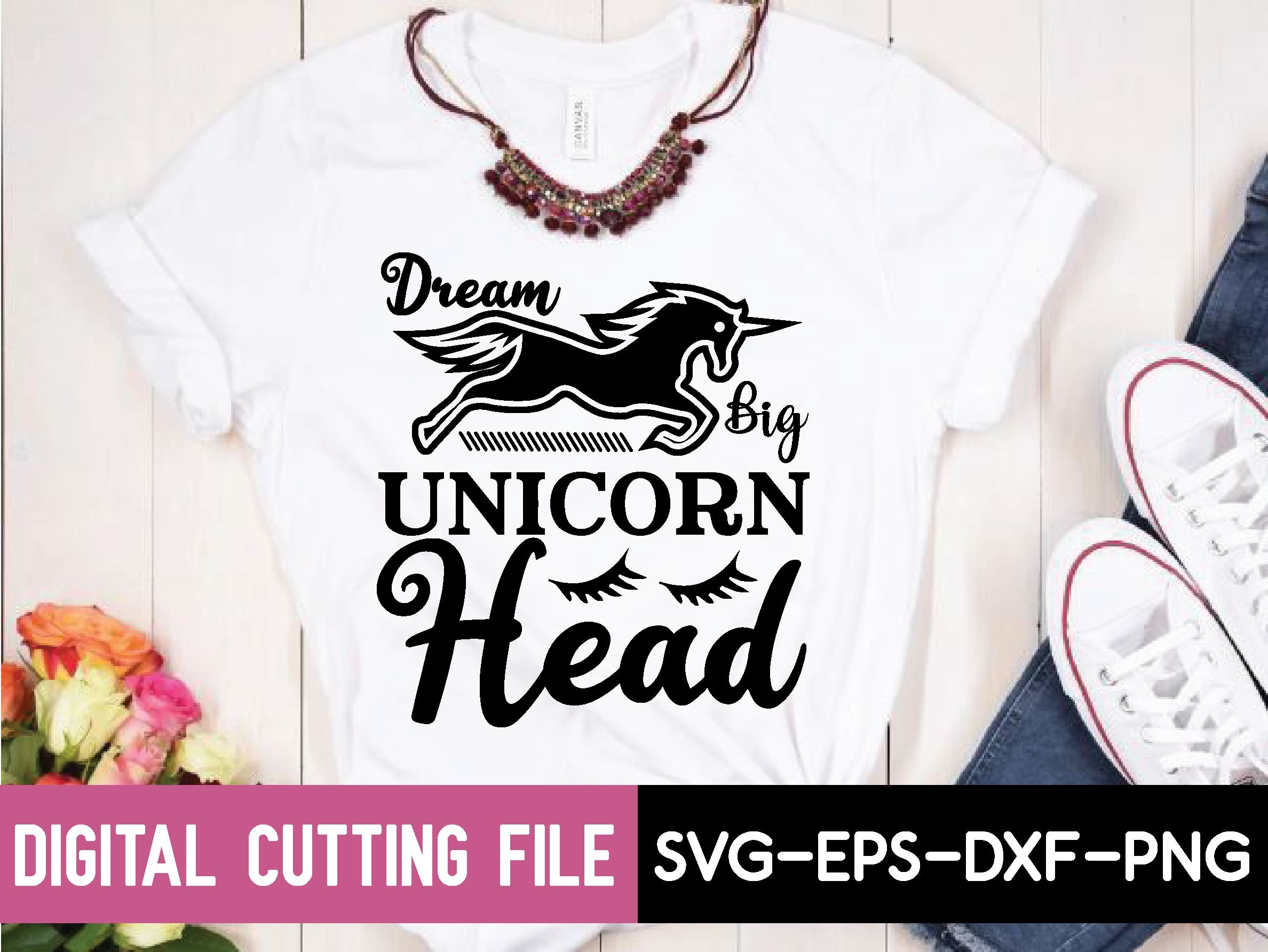 Dream Big Unicorn Head Svg Graphic by Printablesvg · Creative Fabrica