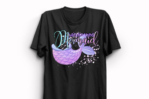 New Trendy Mermaid T-Shirt Design 13 Graphic Print Templates By KIT CRAFT