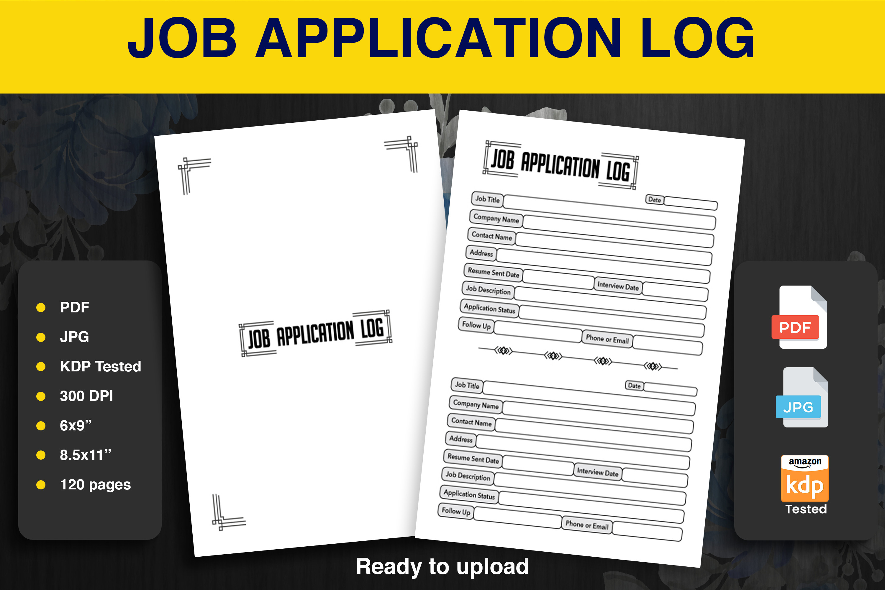 KDP Interior (Job Application Log) Graphic by Design Basket · Creative ...