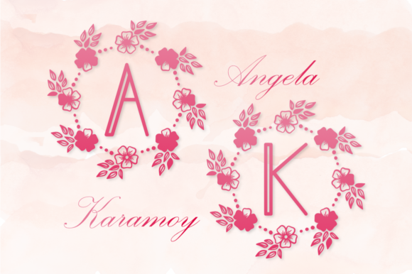 Monogram Diana Font PNG with transparent background - Preview 1