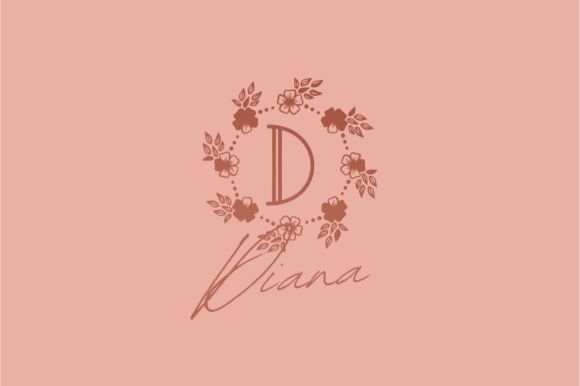 Monogram Diana Font PNG with transparent background - Preview 2