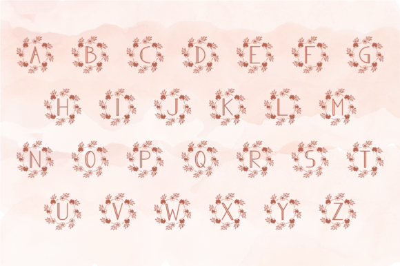 Monogram Diana Font PNG with transparent background - Preview 4