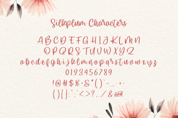 Silkplum Font PNG with transparent background - Preview 4