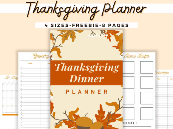 Thanksgiving Planner Thanksgiving Meal