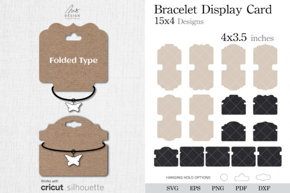 Bracelet Jewelry Display Card SVG