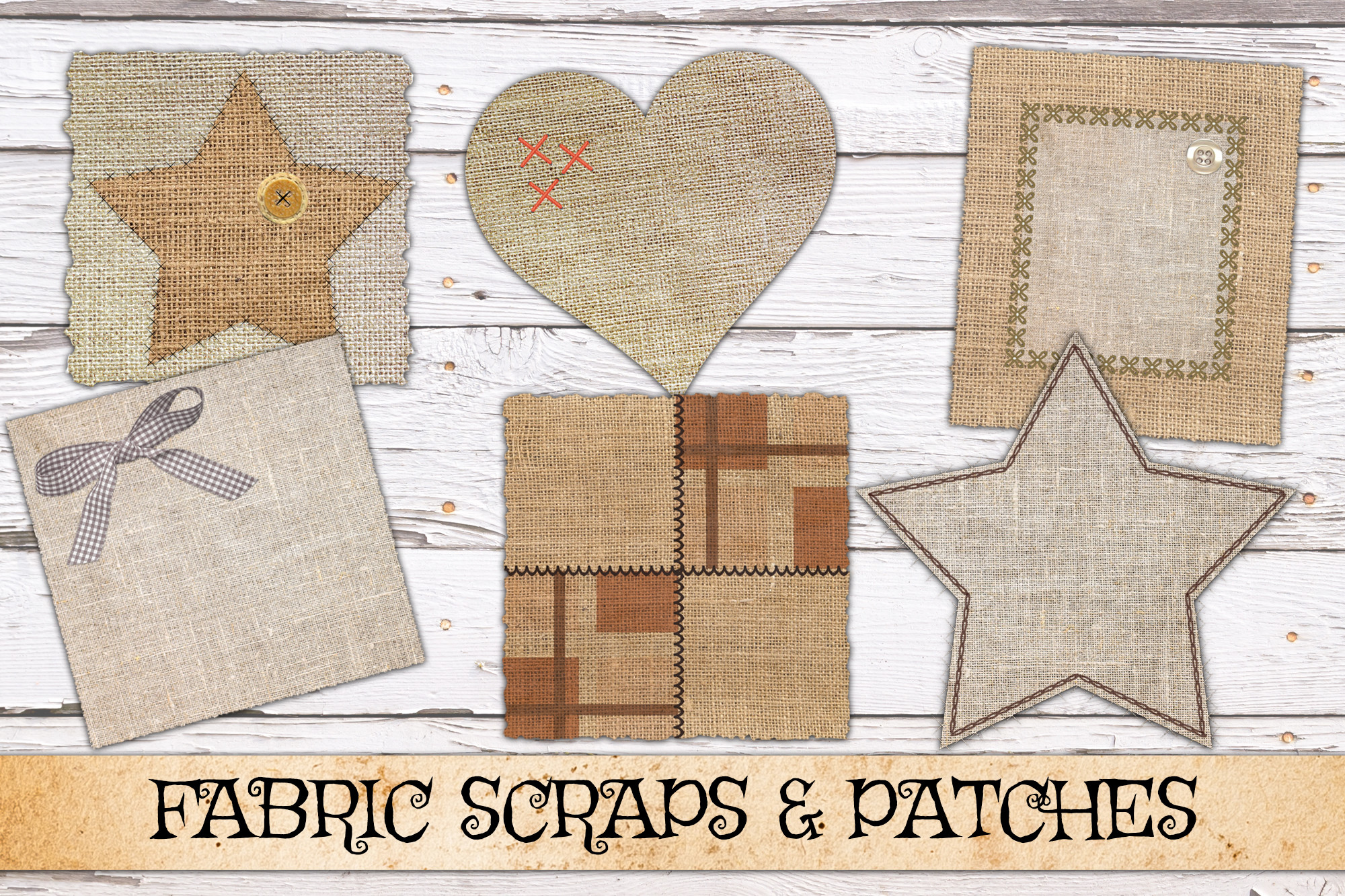 Digital Fabric Scraps and Patches