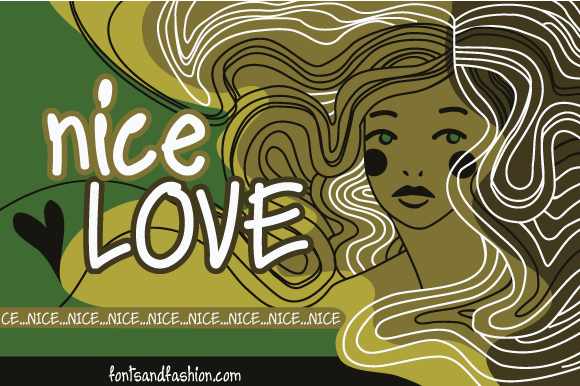 Nice Love Font font preview - 2