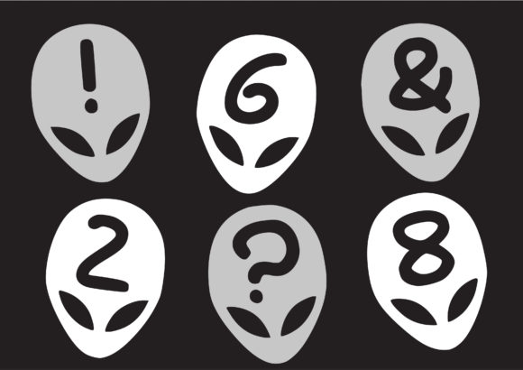 Play Alien Font PNG with transparent background - Preview 2
