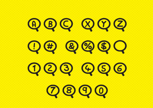 Play Search Font PNG with transparent background - Preview 1