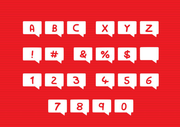 Play Speech Font PNG with transparent background - Preview 1