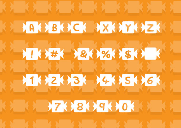Play Toffee Sweet Font PNG with transparent background - Preview 1