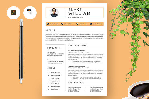 Resume Illustration Modèles d'Impression Par ResumePage