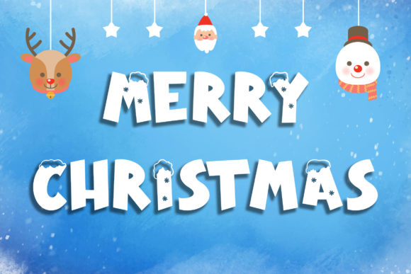 Snow Fall Font PNG with transparent background - Preview 1