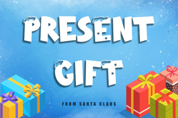 Snow Fall Font PNG with transparent background - Preview 3