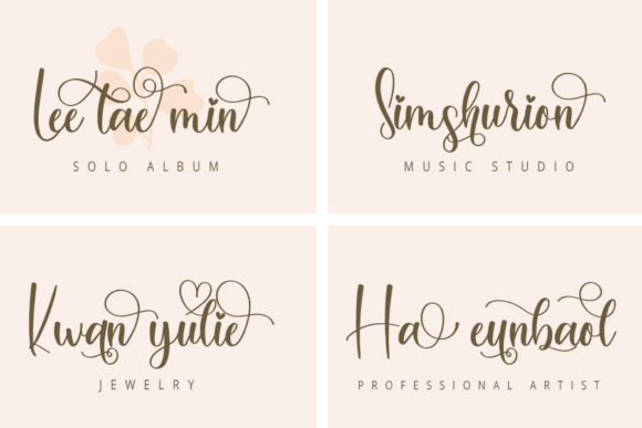 Beauty Lalisa Font - Preview 1