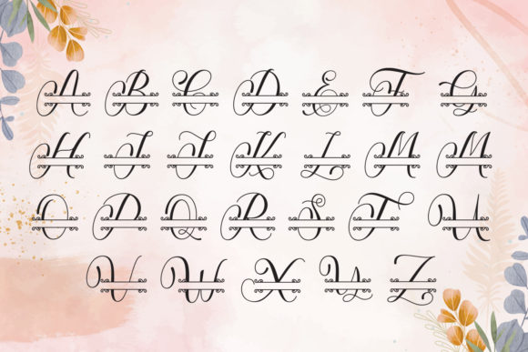 Evina Monogram Font Font - Preview 4