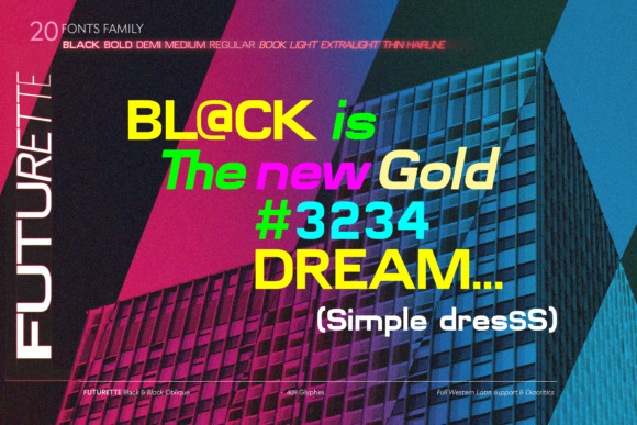 Futurette FF Font PNG with transparent background - Preview 1