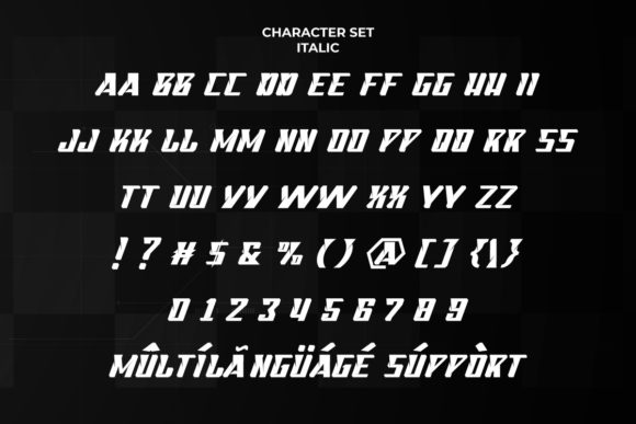 Motorace Font PNG with transparent background - Preview 6