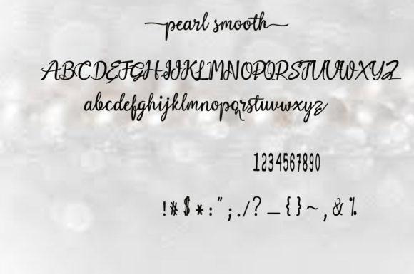 Pearl Smooth Font PNG with transparent background - Preview 6