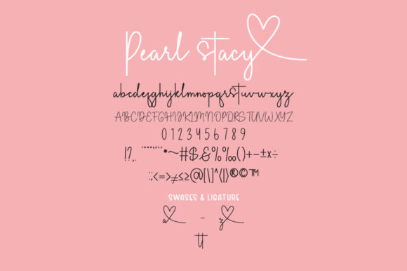 Pearl Stacy Font PNG with transparent background - Preview 4