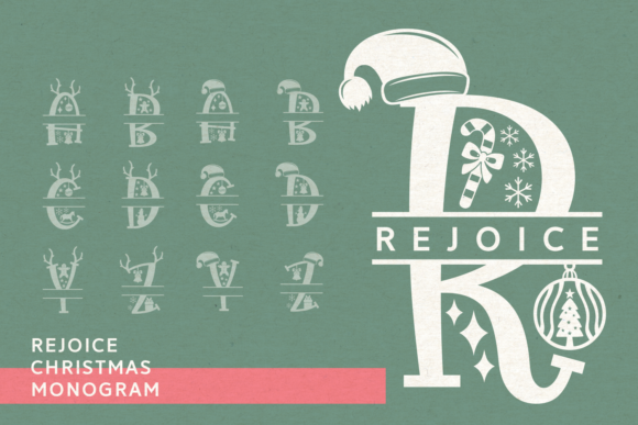 Rejoice Christmas Font PNG with transparent background - Preview 1