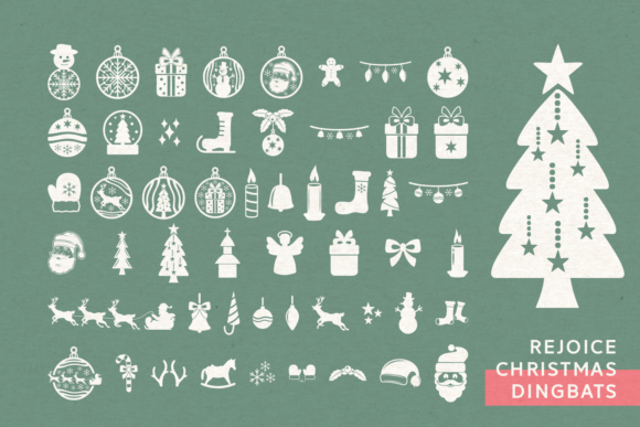 Rejoice Christmas Font PNG with transparent background - Preview 4