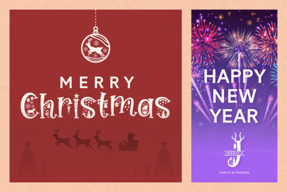 Rejoice Christmas Font PNG with transparent background - Preview 5
