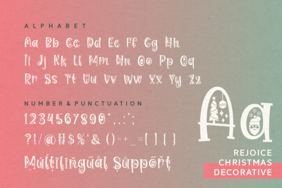 Rejoice Christmas Font PNG with transparent background - Preview 6