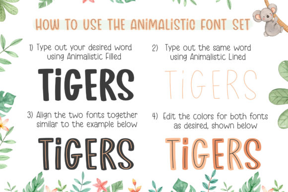 Animalistic Trio Font - Preview 4