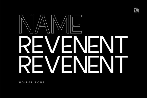 Hoiber Font PNG with transparent background - Preview 4