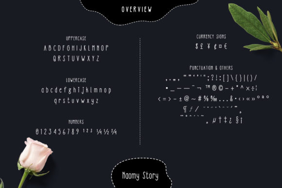 Naomi Story Font PNG with transparent background - Preview 2