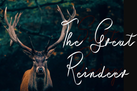 Raindeer Forest Font PNG with transparent background - Preview 1