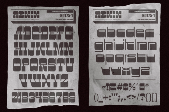 Renin Font PNG with transparent background - Preview 3