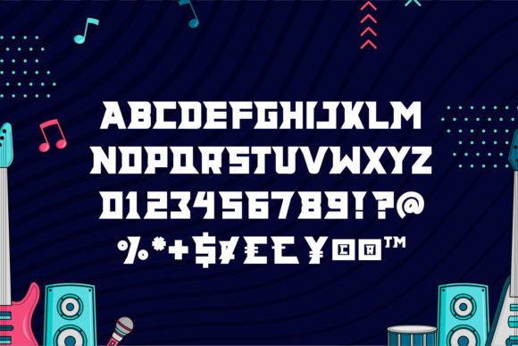 Rock Metal Font PNG with transparent background - Preview 3