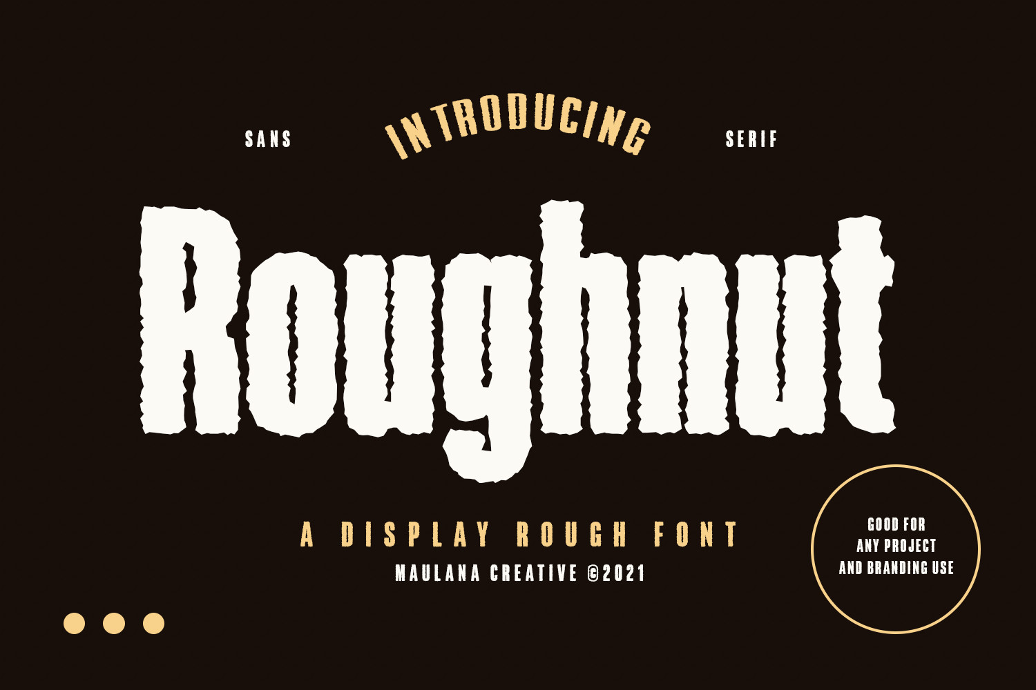 Roughnut preview, rough bold display font