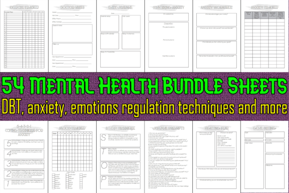 54 Mental Health Bundle Sheets