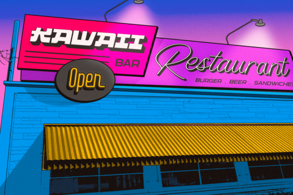 Citypop Font PNG with transparent background - Preview 5