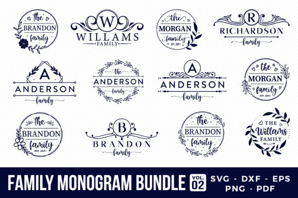 Family Monogram SVG Bundle Vol.2