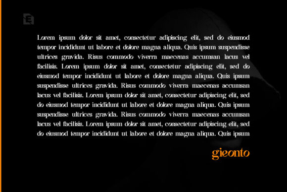 Gieonto Font PNG with transparent background - Preview 1