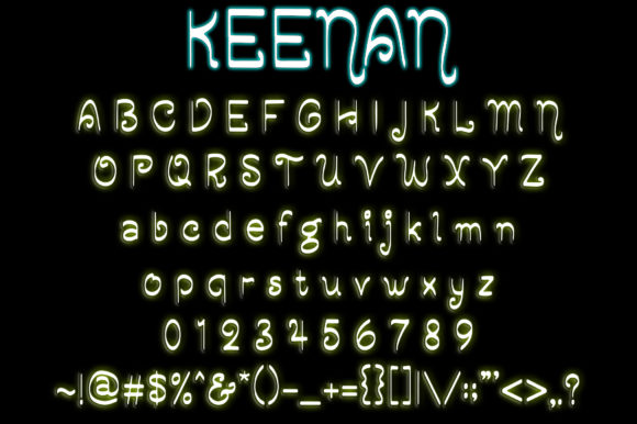 Keenan Font PNG with transparent background - Preview 1