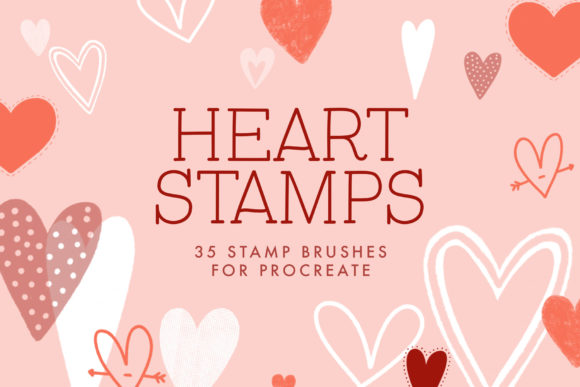 Procreate Heart Stamp Brushes