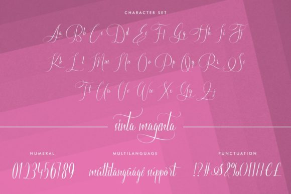 Sinta Magenta Font PNG with transparent background - Preview 3