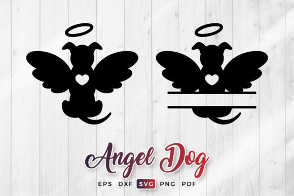 Angel Dog Memorial SVG