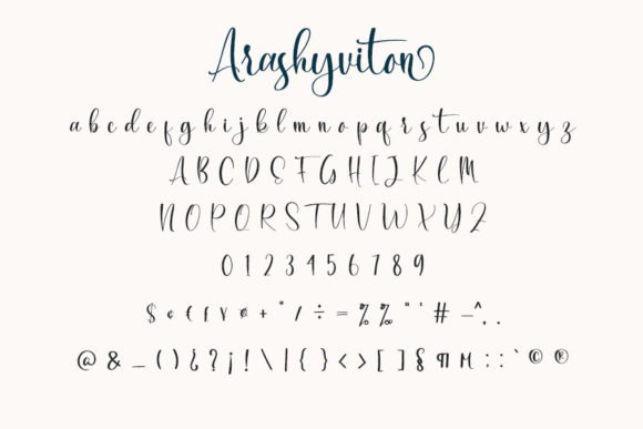 Arashyviton Font PNG with transparent background - Preview 3